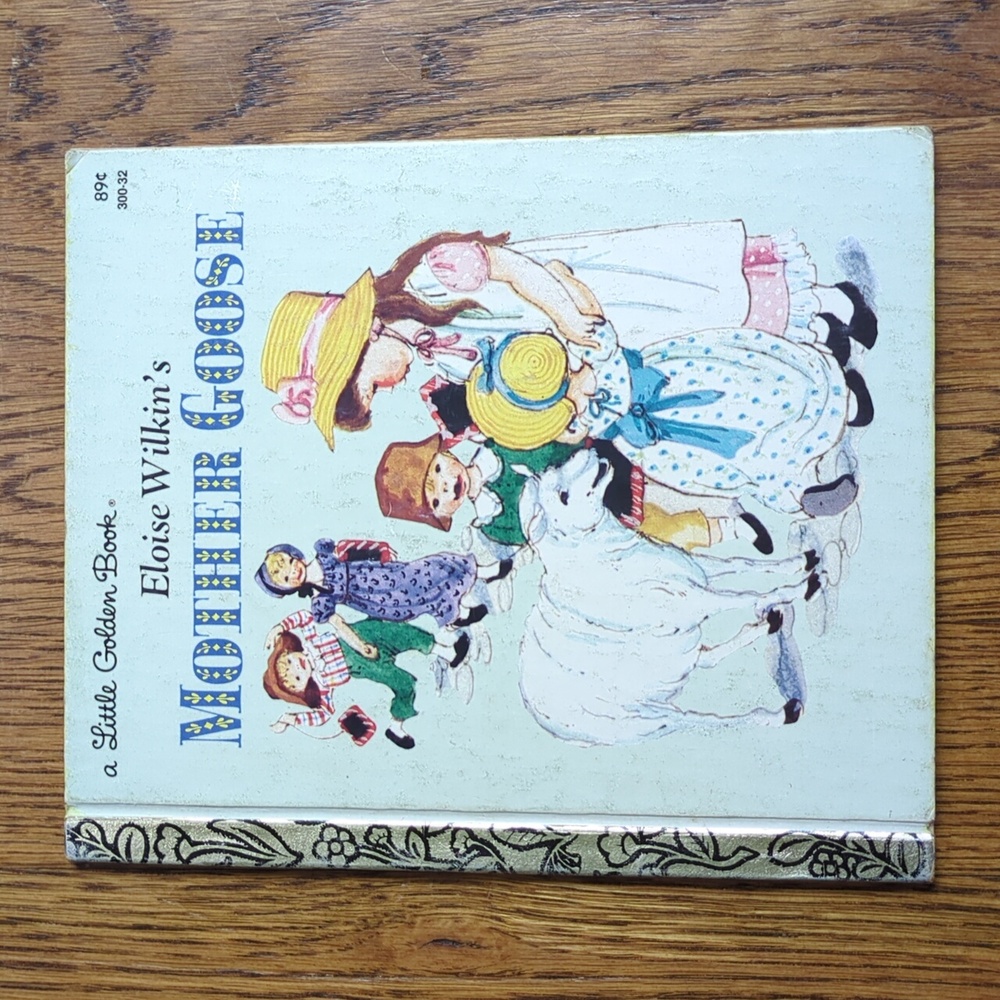 Vintage 80s Eloise Wilkin's Mother Goose A Little Golden Book Hardcover Book